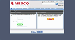 Desktop Screenshot of medcoonlinewarehouse.com